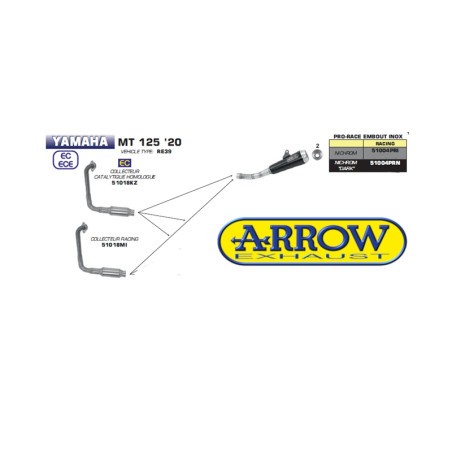 SILENCIEUX ARROW PRO-RACE MT-125 2020 -