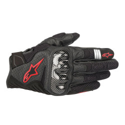 GANTS ALPINESTARS SMX-1 AIR V2 NOIR / ROUGE FLUO