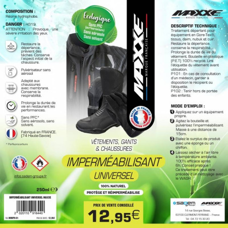 IMPERMEABILISANT UNIVERSEL MAXXE 250ML