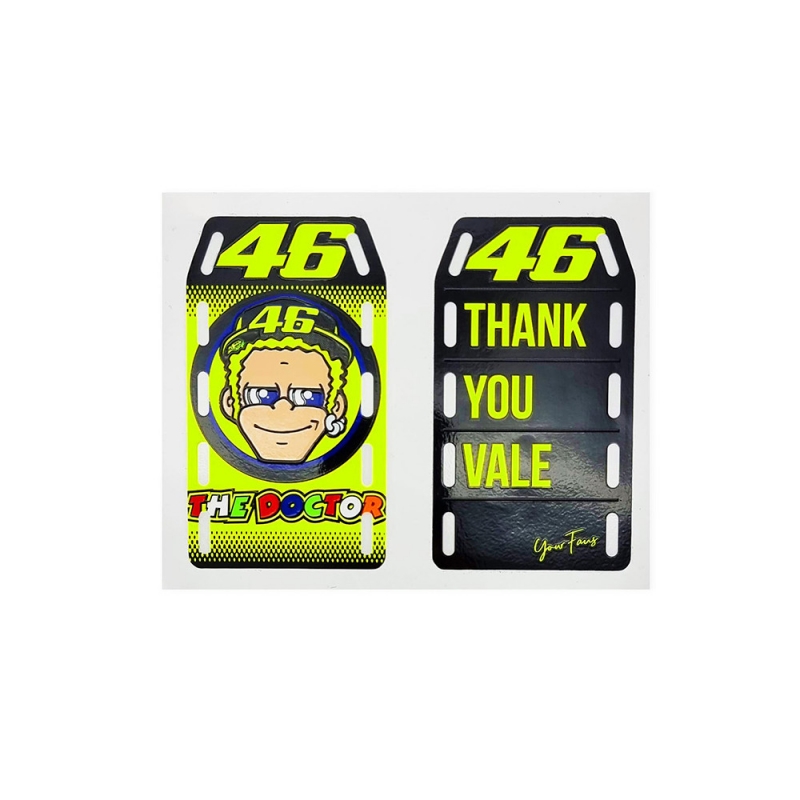 PLANCHE STICKERS THANK YOU VALE VR46 - Collection Officielle Valentino  Rossi Vr46 2021