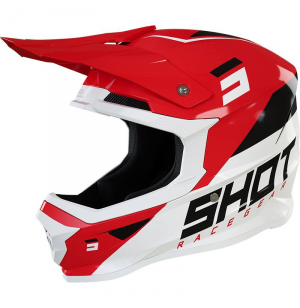 CASQUE MX SHOT FURIOUS CHASE ROUGE / BLANC