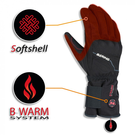 GANTS HIVER CHAUFFANTS BERING BREVA HOMME NOIR