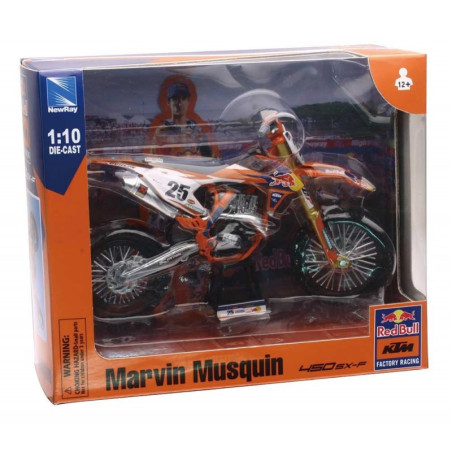 MAQUETTE MOTO KTM 450 SXF MUSQUIN 1/10