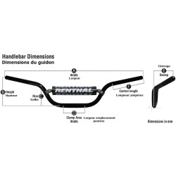 GUIDON RENTHAL MX / ENDURO 7/8" 693 ENDURO