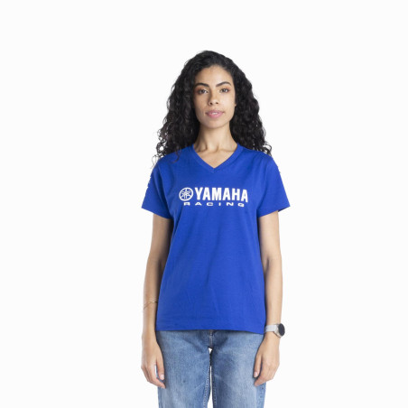 T-SHIRT YAMAHA PADDOCK BLEU ESSENTIALS FEMME 2024 / 2025 GAMAR 