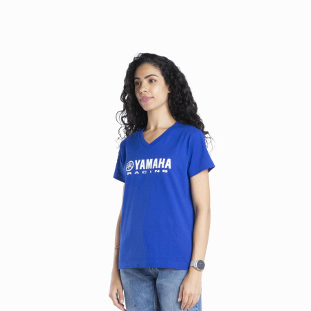 T-SHIRT YAMAHA PADDOCK BLEU ESSENTIALS FEMME 2024 / 2025 GAMAR 