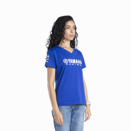 T-SHIRT YAMAHA PADDOCK BLEU ESSENTIALS FEMME 2024 / 2025 GAMAR 