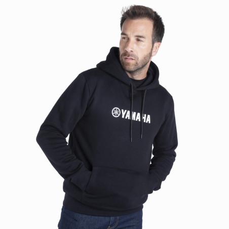 SWEAT CAPUCHE YAMAHA PADDOCK BLEU 2024 / 2025 UNISEXE AKITA NOIR