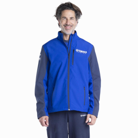 VESTE SOFTSHELL YAMAHA PADDOCK BLEU TEAMWEAR 2024 / 2025 HOMME BALEY