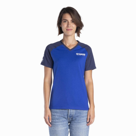 T-SHIRT YAMAHA PADDOCK BLEU TEAMWEAR 2024 / 2025 FEMME HEKIN 