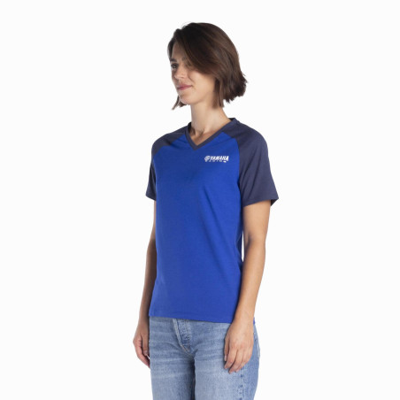 T-SHIRT YAMAHA PADDOCK BLEU TEAMWEAR 2024 / 2025 FEMME HEKIN 
