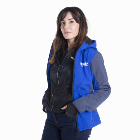 VESTE SOFTSHELL HOMOLOGUÉE YAMAHA PADDOCK BLEU 2024 / 2025 FEMME CZECH