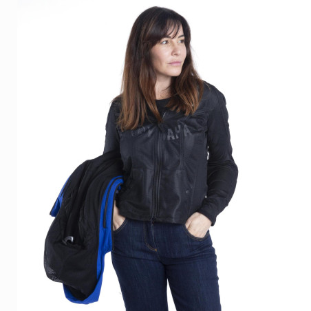VESTE SOFTSHELL HOMOLOGUÉE YAMAHA PADDOCK BLEU 2024 / 2025 FEMME CZECH