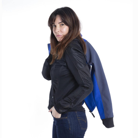 VESTE SOFTSHELL HOMOLOGUÉE YAMAHA PADDOCK BLEU 2024 / 2025 FEMME CZECH