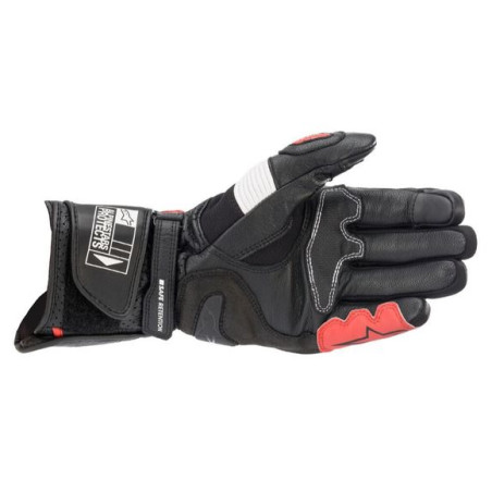 GANTS ALPINESTARS SP-2 V3 NOIR / BLANC / ROUGE FLUO