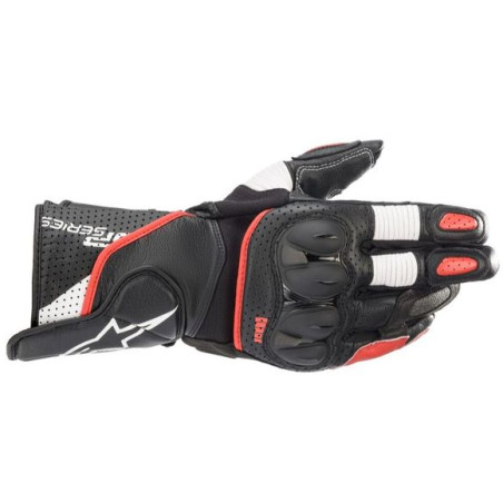 GANTS ALPINESTARS SP-2 V3 NOIR / BLANC / ROUGE FLUO