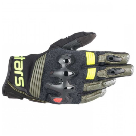 GANTS ALPINESTARS HALO NOIR / JAUNE FLUO