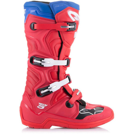 BOTTES MX ALPINESTARS TECH 5 ROUGE / BLANC / BLEU