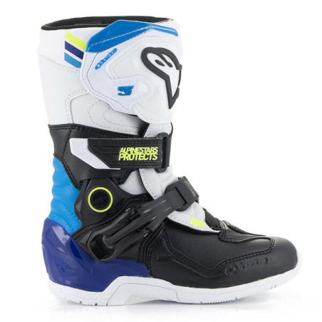 BOTTES MX ALPINESTARS TECH 3S ENFANT BLANC / NOIR / BLEU