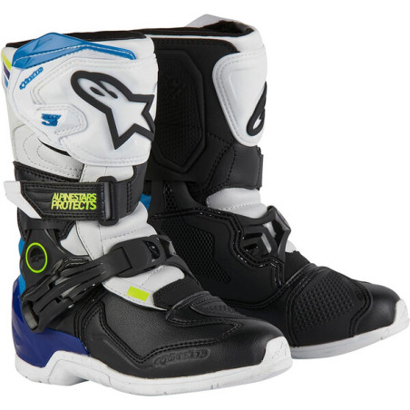 BOTTES MX ALPINESTARS TECH 3S ENFANT BLANC / NOIR / BLEU