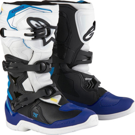 BOTTES MX ALPINESTARS TECH 3S YOUTH BLANC / NOIR / BLEU
