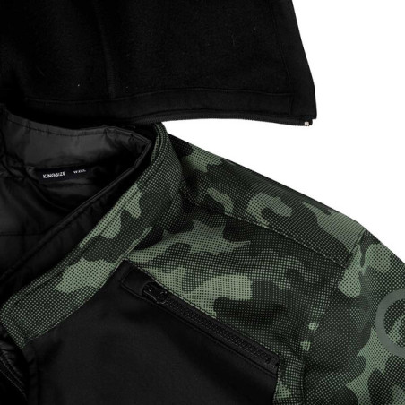 BLOUSON BERING DAVIS KING SIZE HOMME NOIR / CAMOUFLAGE