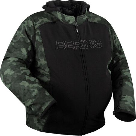 BLOUSON BERING DAVIS KING SIZE HOMME NOIR / CAMOUFLAGE