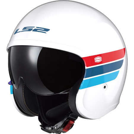 CASQUE LS2 OF599 SPITFIRE II RETRO BLANC / BLEU / ROUGE