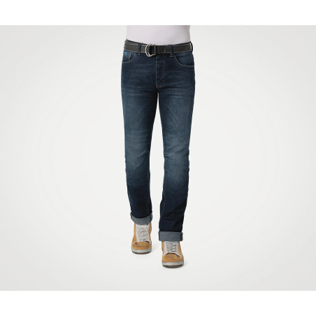JEAN MOTO PMJ CAFERACER HOMME BLEU