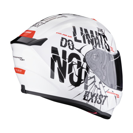 CASQUE SCORPION EXO-JNR ENFANT BOUM BLANC / NOIR