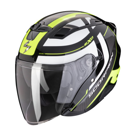 CASQUE SCORPION EXO-230 PULL NOIR / JAUNE FLUO