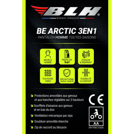 PANTALON BLH BE ARTIC 3 EN 1 HOMME NOIR