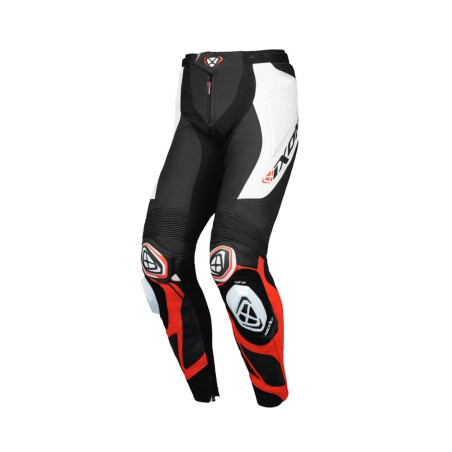 PANTALON CUIR IXON VORTEX 3 HOMME NOIR / BLANC / ROUGE