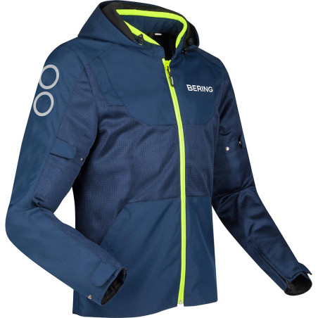 BLOUSON BERING PROFIL HOMME MARINE / JAUNE FLUO