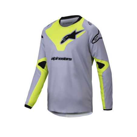 MAILLOT MX ALPINESTARS YOUTH RACER VEIL ENFANT GRIS / JAUNE