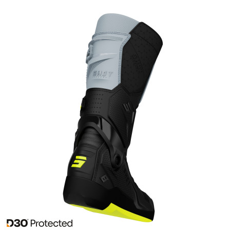 BOTTES MX SHOT RACE 8 NOIR / JAUNE FLUO