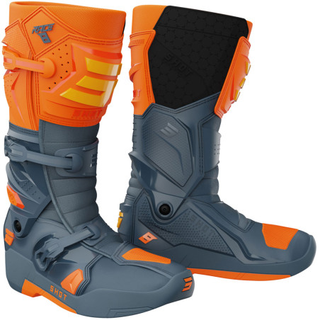BOTTES MX SHOT RACE 8 GRIS / ORANGE