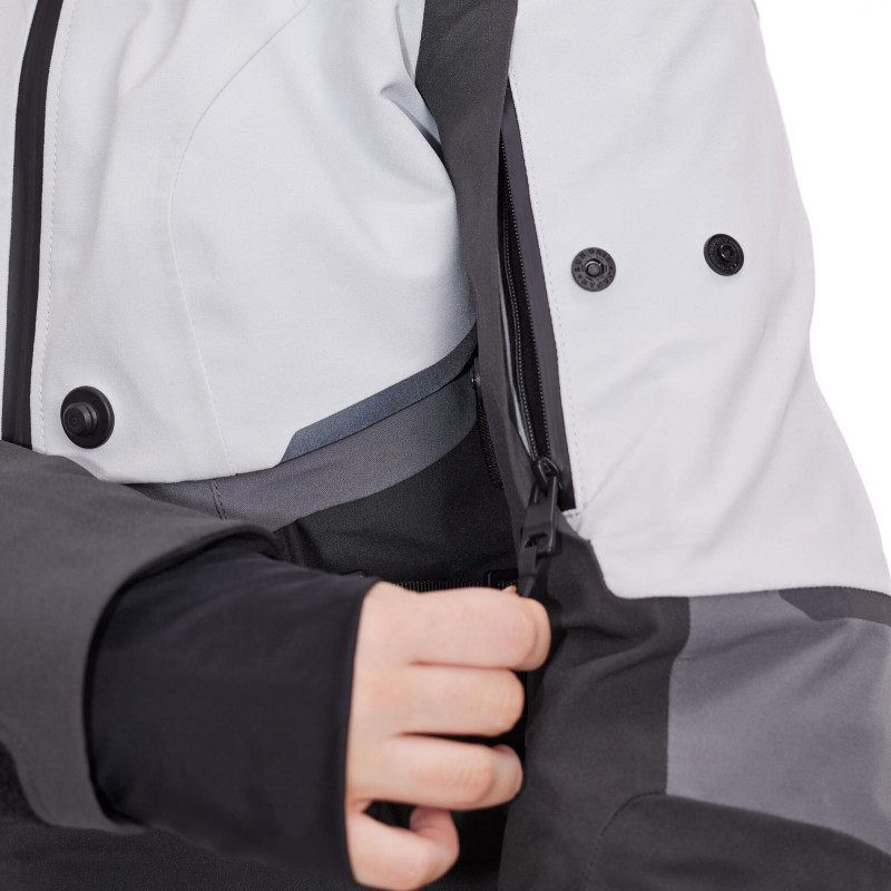 Blouson Moto SHIFT Flare Femme - Taille M - Blanc Et Noir - Armures Dos, Coudes, épaules