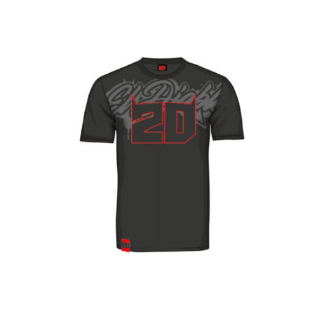 T-SHIRT FABIO QUARTARARO 20 OUTLINE HOMME NOIR 2025
