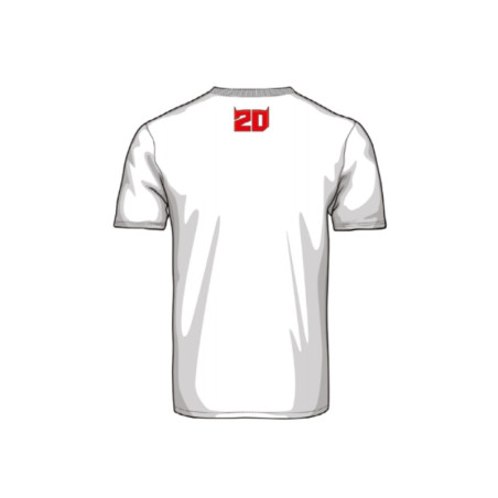 T-SHIRT FABIO QUARTARARO 20 INSERT HOMME BLANC / ROUGE 2025