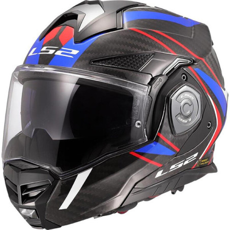 CASQUE LS2 FF901 ADVANT X CARBON FUTURE II BLEU / ROUGE / BLANC