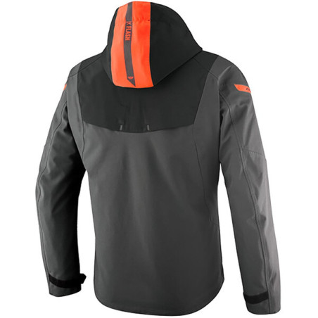 BLOUSON MOTO IXON BURNING HOMME ANTHRACITE / NOIR / ROUGE FLUO