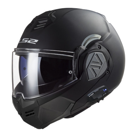 CASQUE LS2 FF906 ADVANT SOLID NOIR MAT AVEC INTERCOM CARDO FREECOM 4X