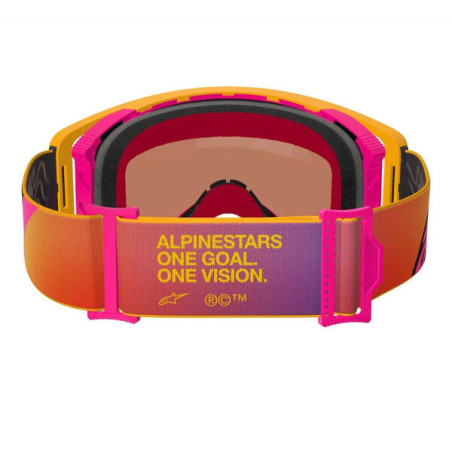 MASQUE MX ALPINESTARS SUPERTECH CORP JAUNE / ROSE / NOIR / ECRAN ROUGE