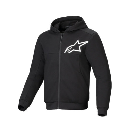SWEAT MOTO ALPINESTARS CHROME V2 HOMME NOIR / BLANC