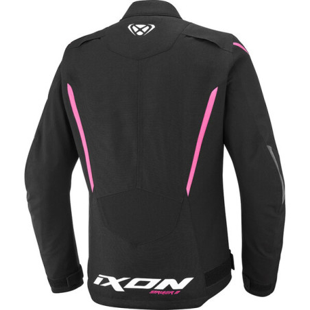 BLOUSON IXON STRIKER 2 LADY FEMME NOIR / ROSE / BLANC