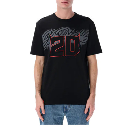 T-SHIRT FABIO QUARTARARO 20 OUTLINE HOMME NOIR 2025