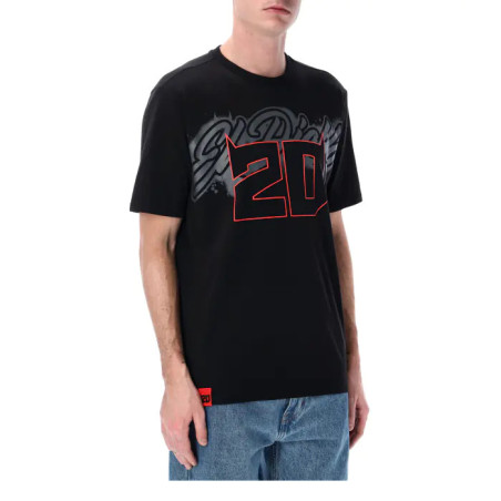 T-SHIRT FABIO QUARTARARO 20 OUTLINE HOMME NOIR 2025