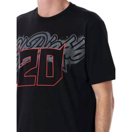 T-SHIRT FABIO QUARTARARO 20 OUTLINE HOMME NOIR 2025