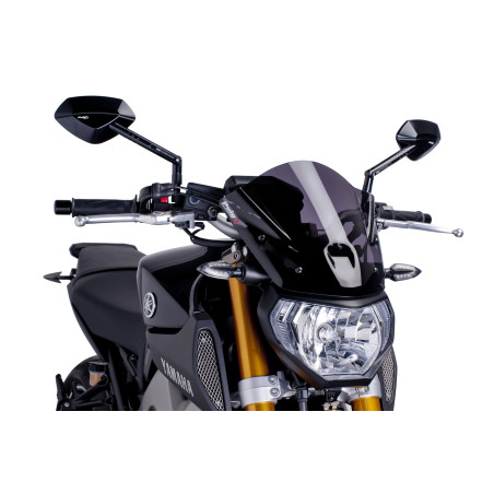 BULLE SPORT NAKED PUIG YAMAHA MT09 2013 - 2016 FUME FONCE